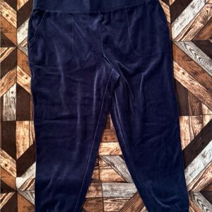 Velour Navy Women's Jogger Pants